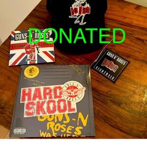 Guns n Roses VIP Nightrain Package 2023. Cap, pin, cd, Limited Edition LP